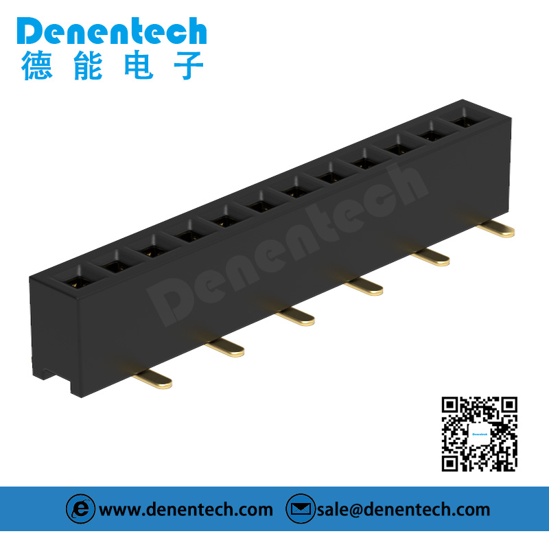 Denentech low price of1.27MM H3.4MM single row straight SMT  female header