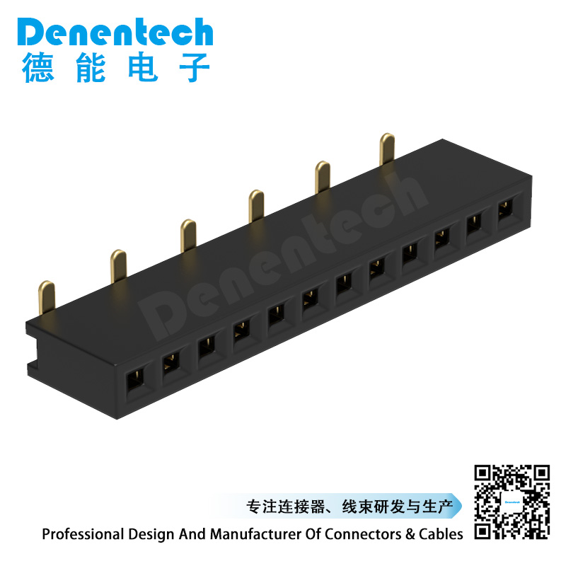 Denentech low price of1.27MM H3.4MM single row straight SMT  female header