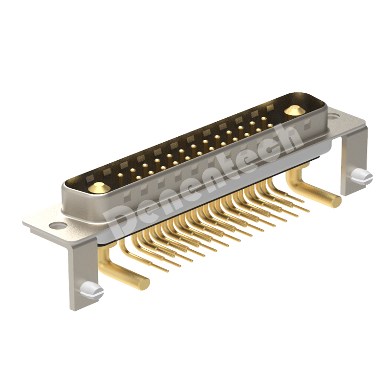 Denentech Mixed high current D-sub 27W2 high power DB connector male right angle DIP pcb power connector d-sub connectors