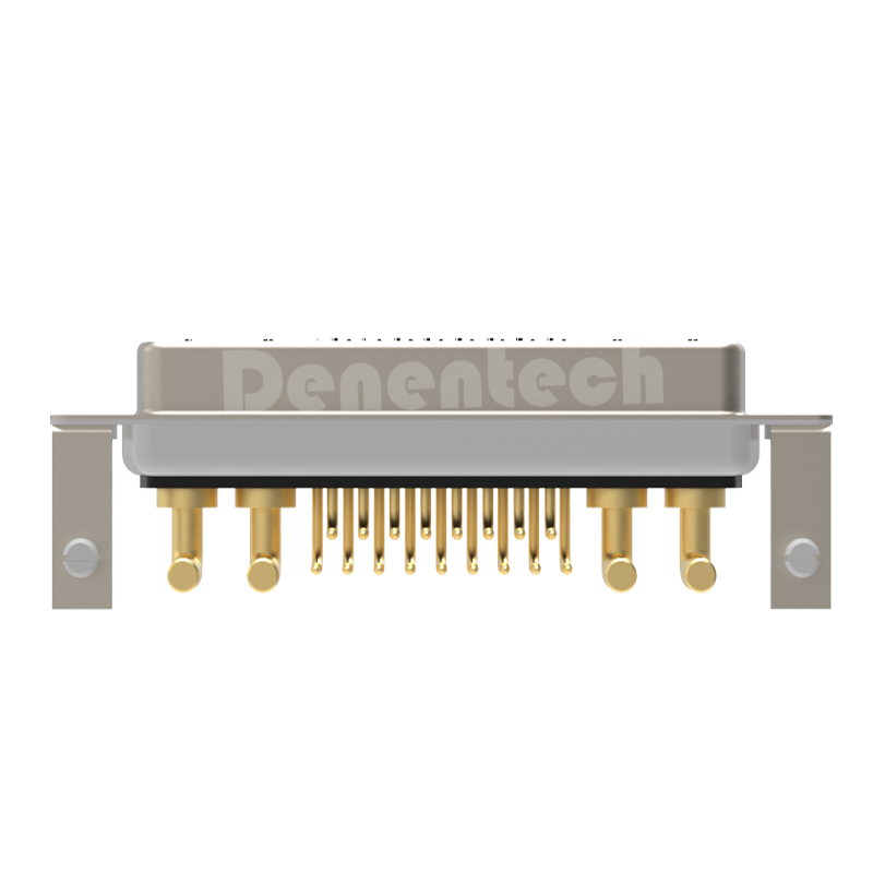 Denentech gold plating 21W4 high power DB connector female right angle DIP power connector plug d-sub connectors