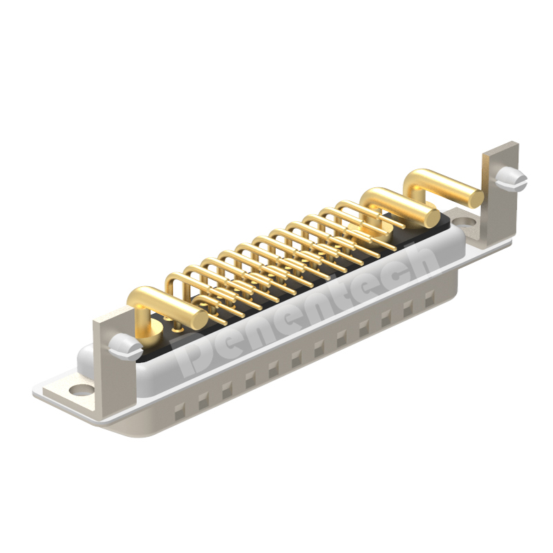 Denentech Factory direct sales 25W3 high power DB connector male right angle DIP high current power connector pcb d-sub connector