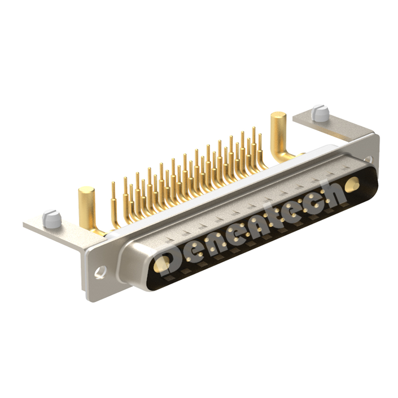 Denentech Mixed high current D-sub 27W2 high power DB connector male right angle DIP pcb power connector d-sub connectors