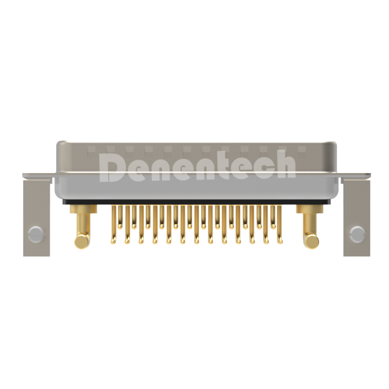 Denentech Mixed high current D-sub 27W2 high power DB connector male right angle DIP pcb power connector d-sub connectors