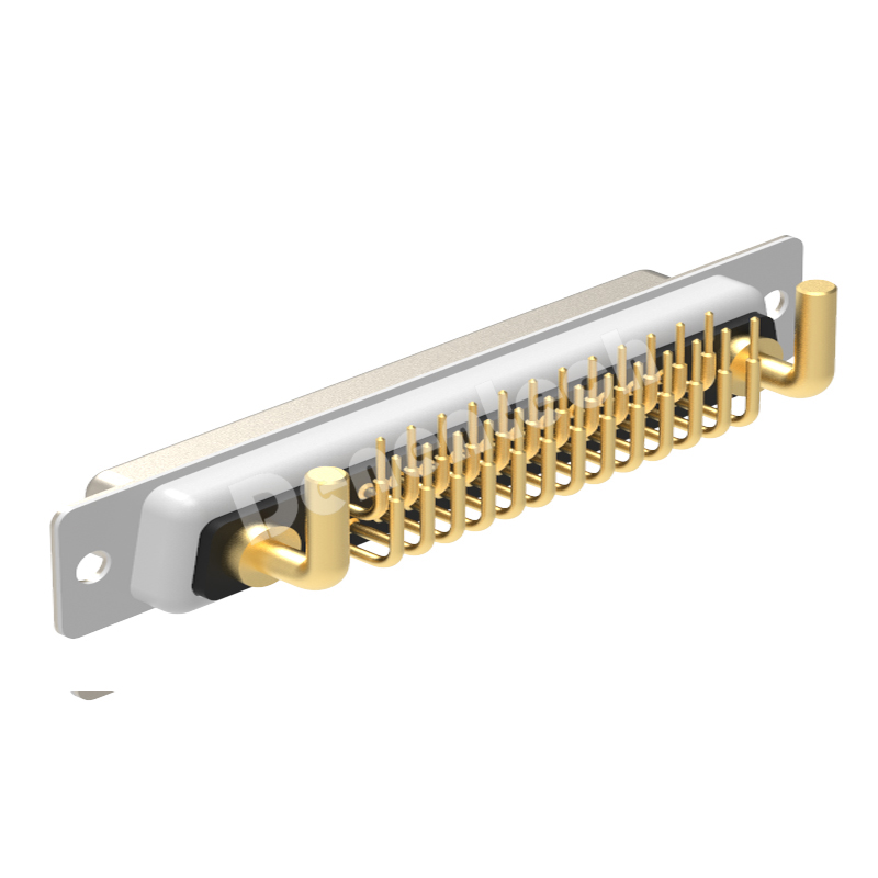 Denentech gold plating 27W2 high power DB connector female right angle DIP high current power connector d-sub connectors