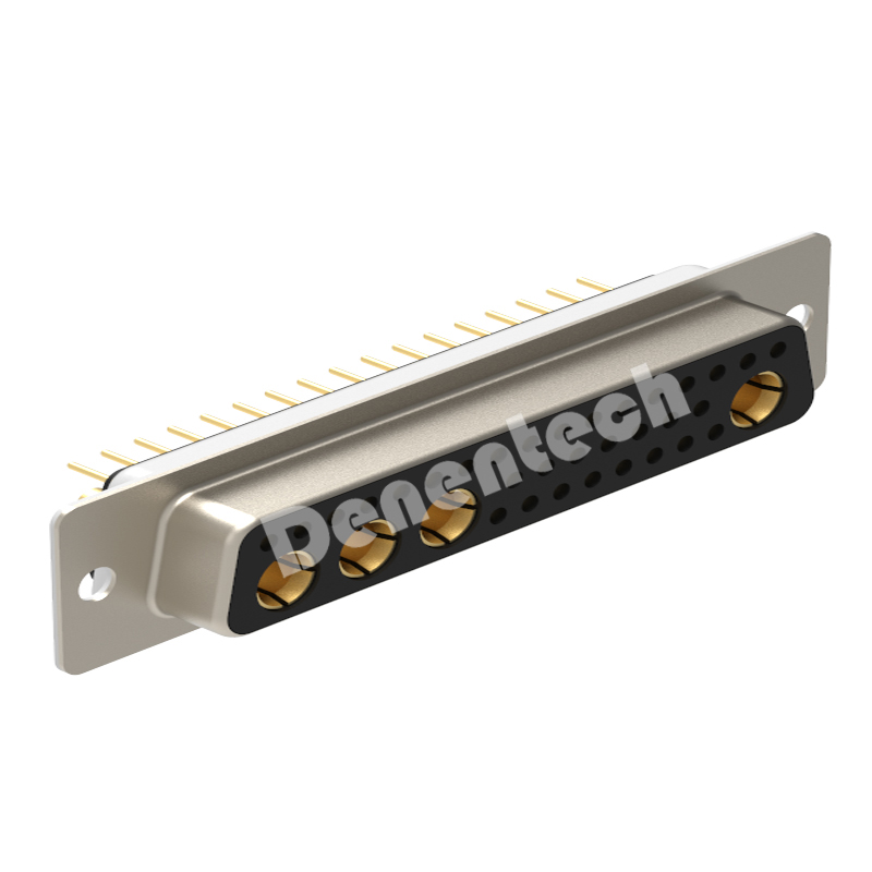 Denentech High quality 36W4 high power DB connector female straight DIP high current power connector pcb d-sub connector