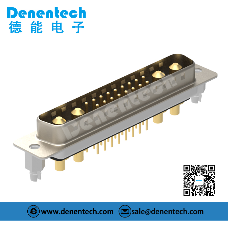 Denentech High quality 21W4 high power DB connector male straight DIP high current power connector male d-sub connector 