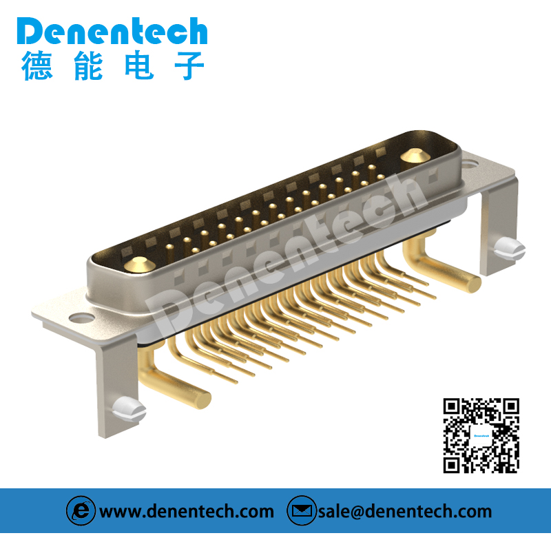 Denentech Mixed high current D-sub 27W2 high power DB connector male right angle DIP pcb power connector d-sub connectors