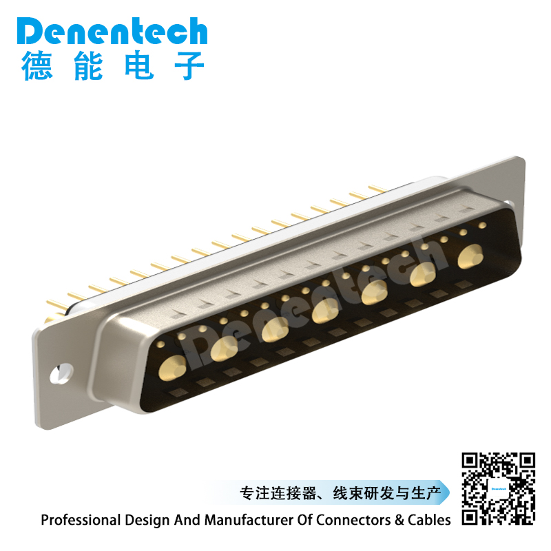 Denentech high quality 24W7 high power DB connector male straight DIP pcb power connector plug d-sub connectors