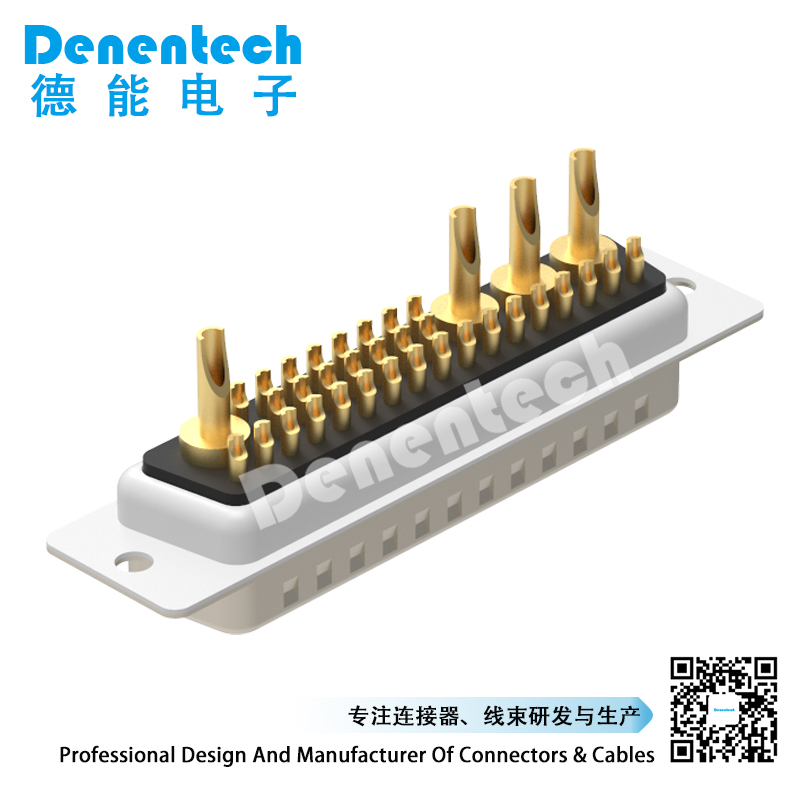 Denentech Hot selling 36W4 high power DB connector male solder d-sub connector high current power connector