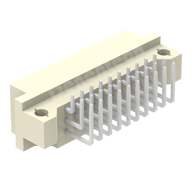 Denentech factory outlet 2.54MM triple row male right angle DIP DIN41612 Connector