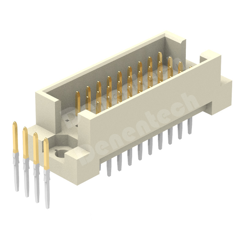 Denentech Professional manufacturer 2.54MM four row male straight DIP DIN41612 connector