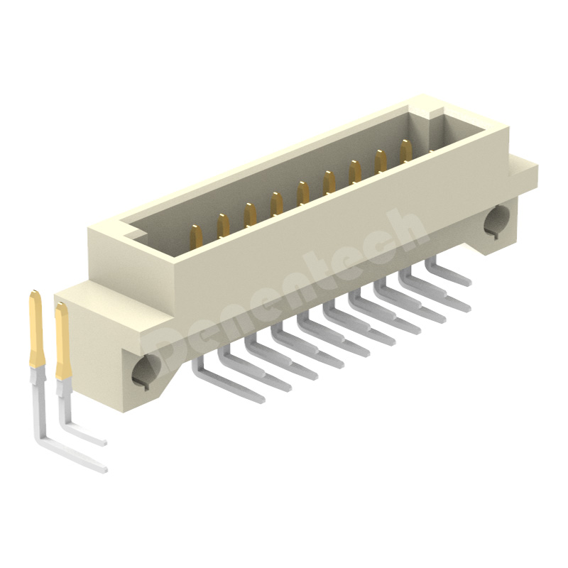 Denentech high quality product 2.54MM dual row male right angle DIP DIN41612 Connector for sale