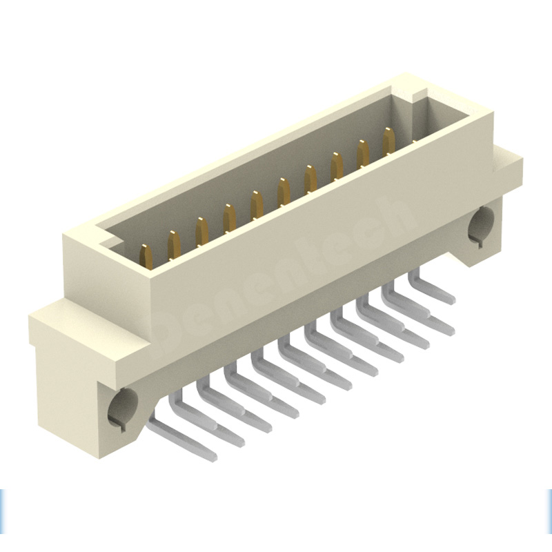 Denentech high quality product 2.54MM dual row male right angle DIP DIN41612 Connector for sale