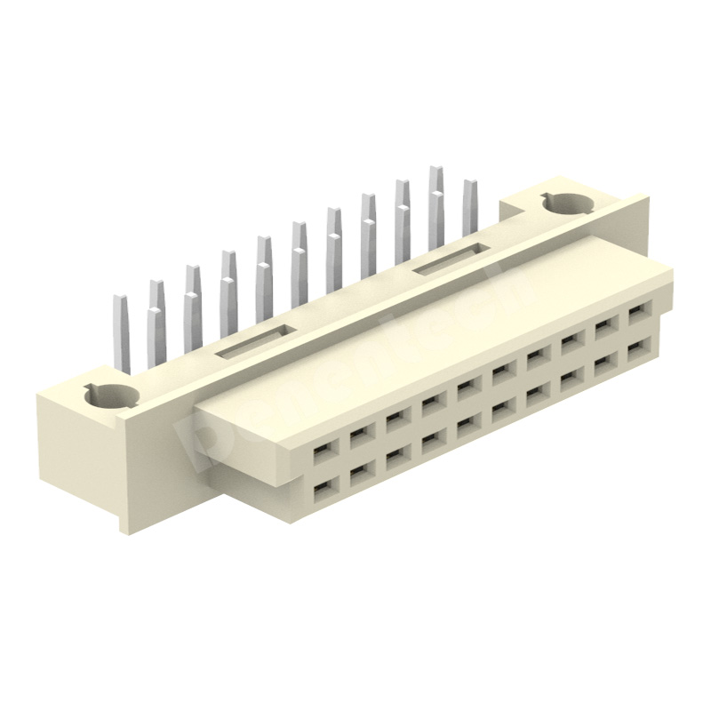 Denentech product available 2.54MM dual row female right angle DIP DIN41612 Connector