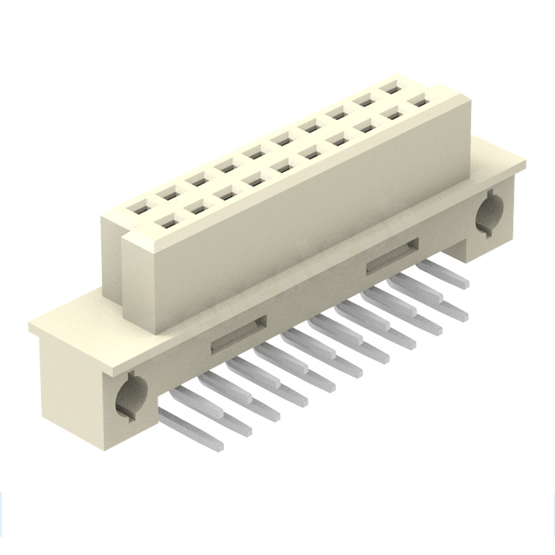 Denentech product available 2.54MM dual row female right angle DIP DIN41612 Connector