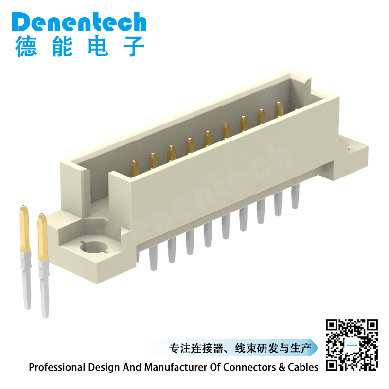 Denentech hot sale 2.54MM dual row male straight DIP DIN41612 Connector