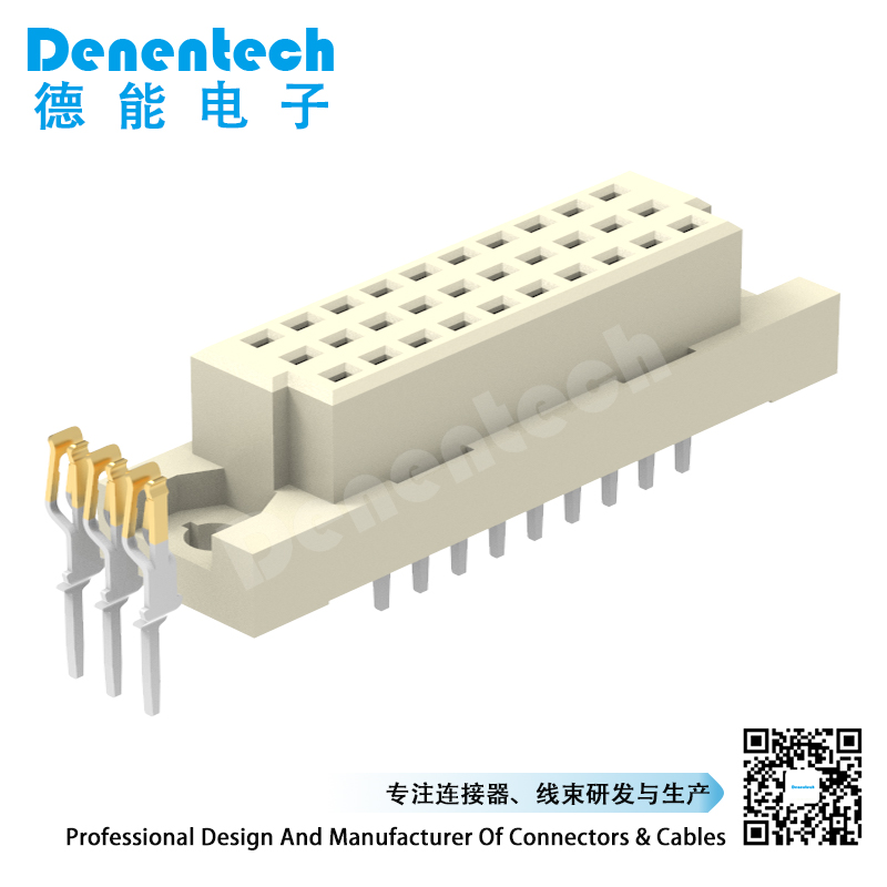 Denentech热销产品2.54mm三排180度插板母座DIN41612连接器