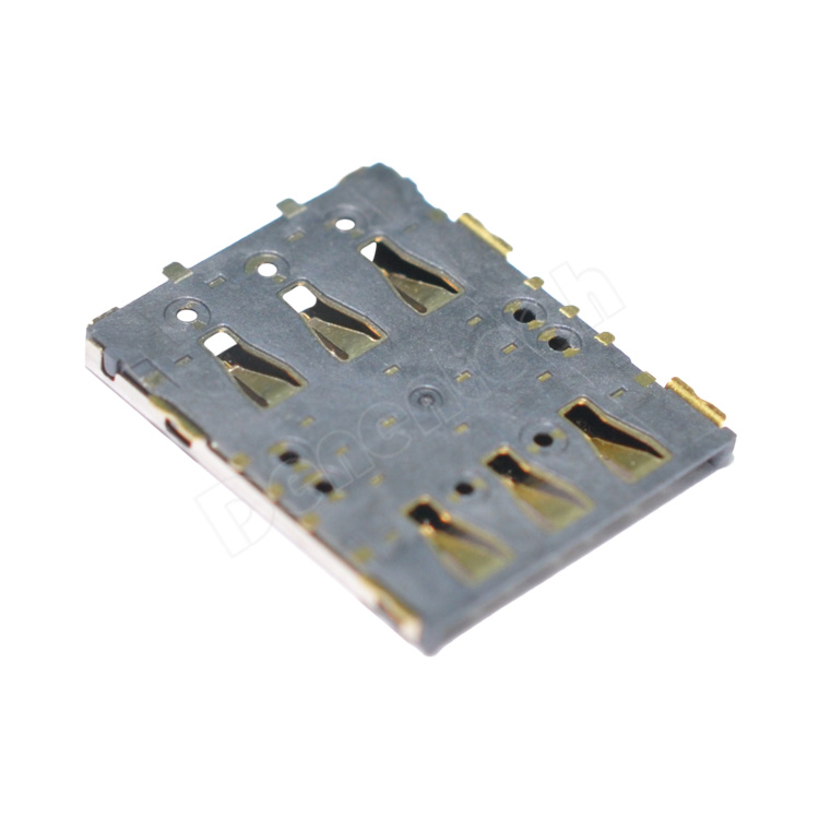 Denentech professional factory NANO SIM H1.1NO-PUSH card connector 
