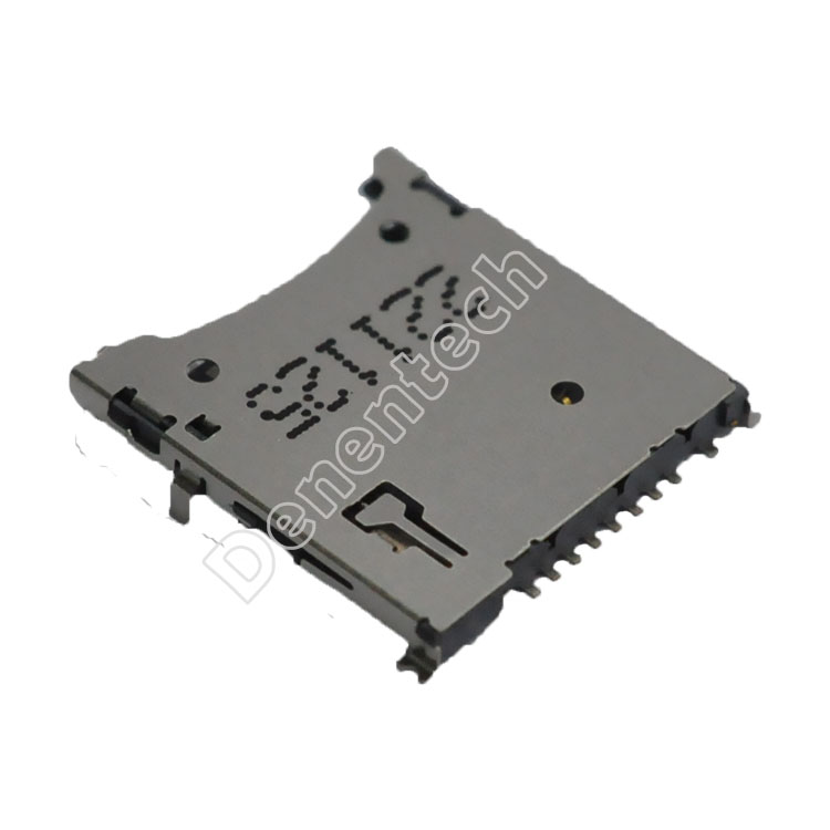 Denentech MicroSD 4.0 H1.67 push-push micro sd card socket connector for sale