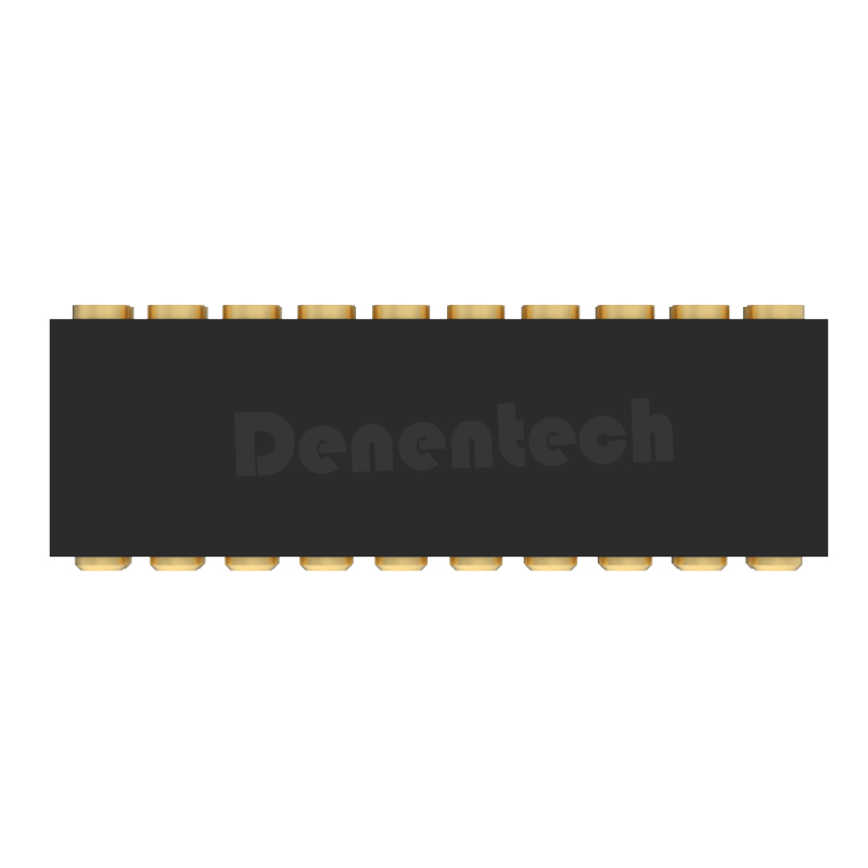 Denentech 1.27mm pitch H2.0 triple row female Straight SMT plane pogo pin connector