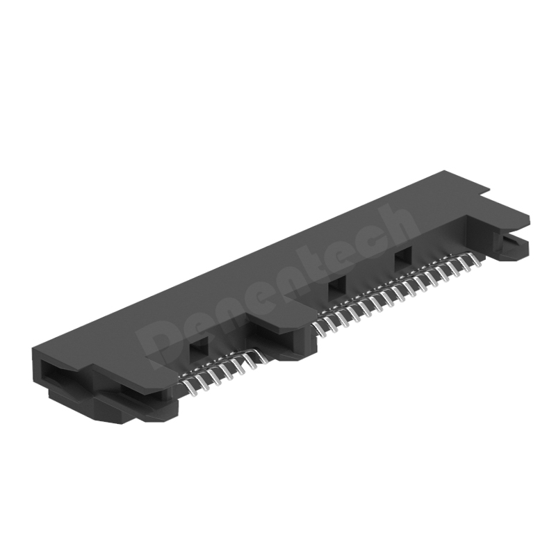 Denentech factory custom SATA 7+15p Male Splint 1.60mm Black sata connector 