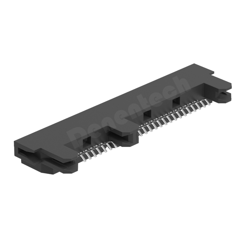 Denentech factory directly supply SATA 7+15P Male Splint 1.20mm Black sata connector 