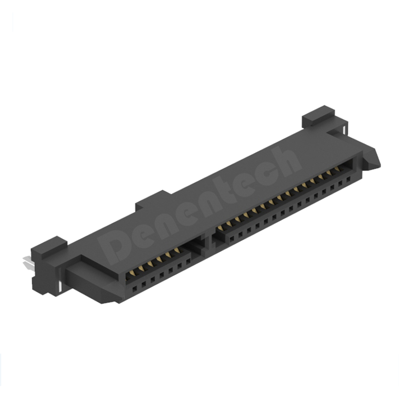 Denentech low price of SATA 7+15P H9.10 Female Straight SMT sata connector series