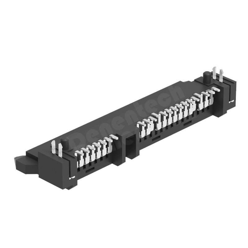 Denentech high quality SATA 7+15P Female H6.74mm SMT sata 22 pin connector