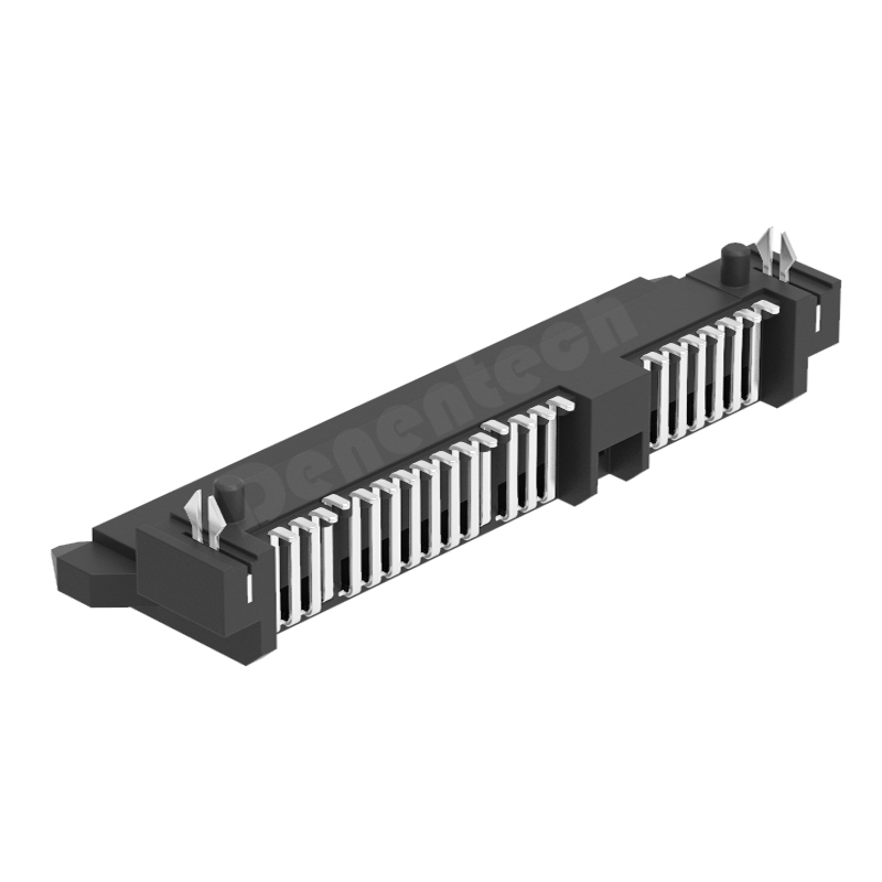 Denentech best quality SATA 7+15P Female H6.74mm SMT sata connector