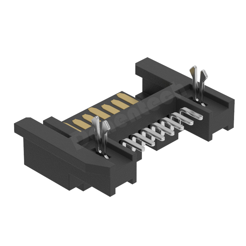 Denentech promotional SATA 7P Male SMT With Peg sata connector 