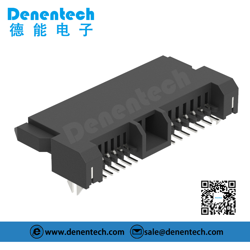 Denentech professional factory SATA 7+6P Female Board Lower H4.5 SMT sata hard drive connector
