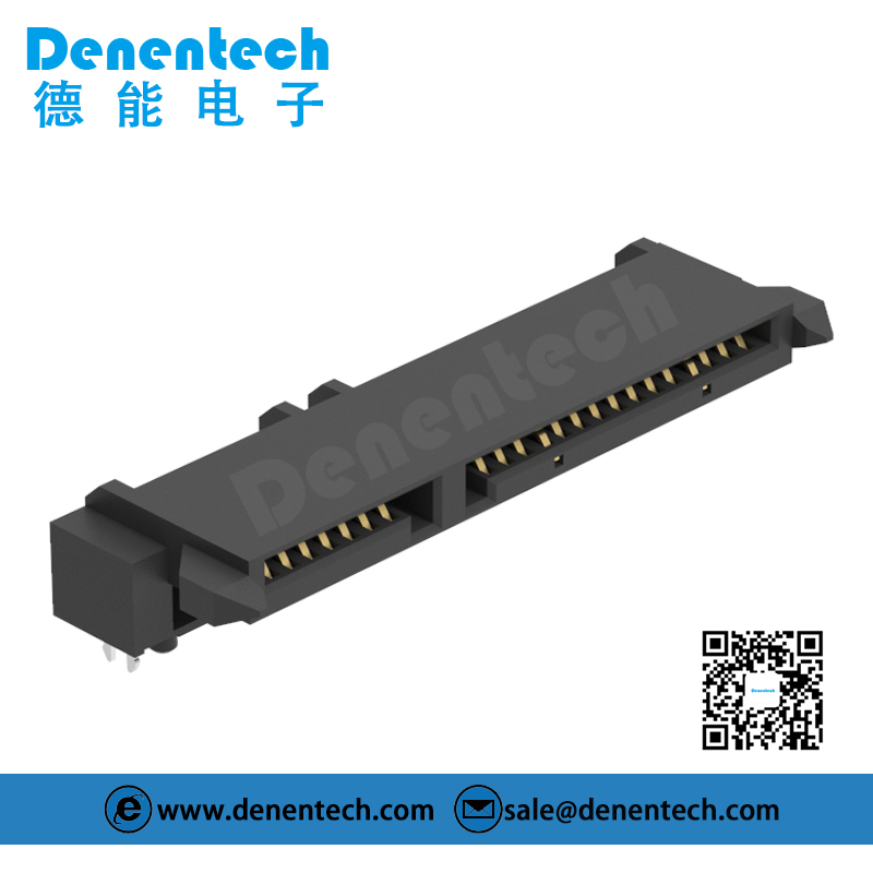 Denentech high quality SATA 7+15P Female H6.74mm SMT sata 22 pin connector