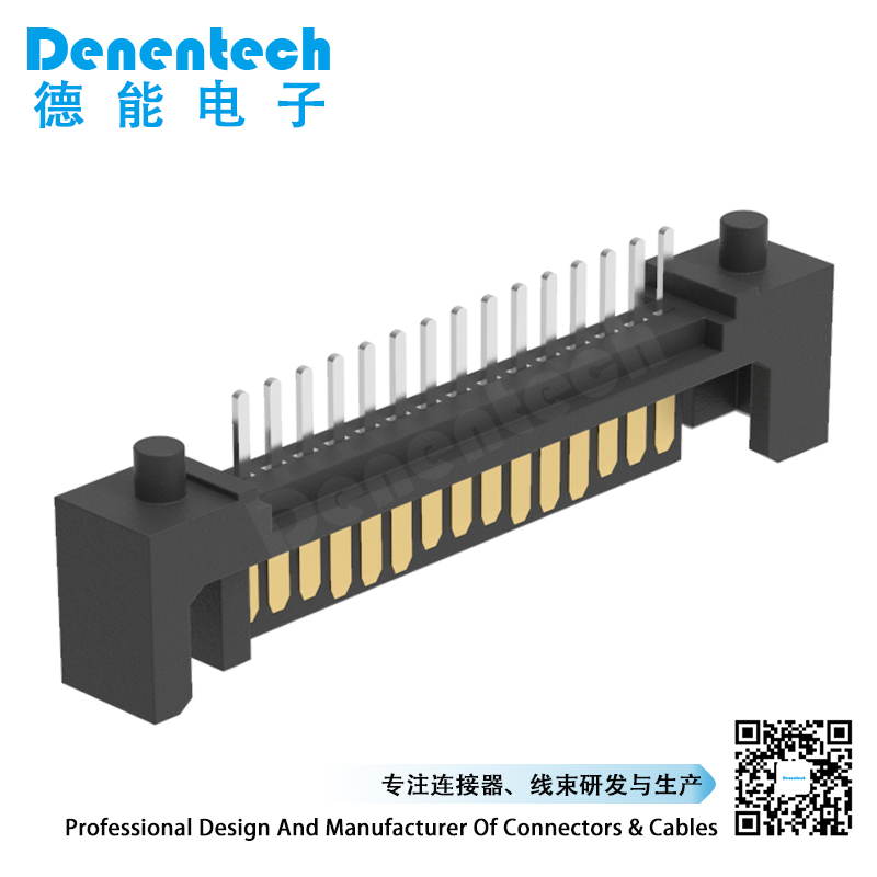 Denentech best quality SATA 15P Male Straight DIP2.5mm sata hdd connector