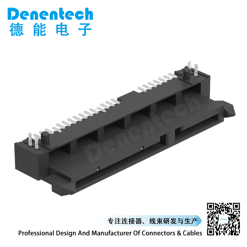 Denentech high quality SATA 7+15P Female H6.74mm SMT sata 22 pin connector