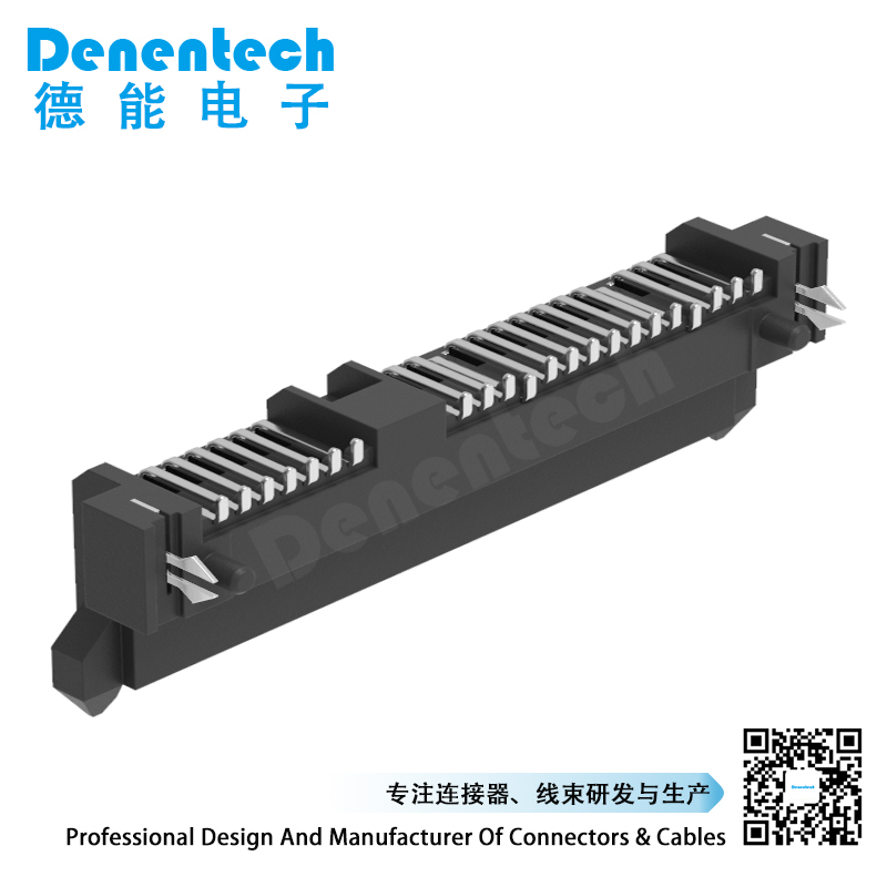 Denentech best quality SATA 7+15P Female H6.74mm SMT sata connector