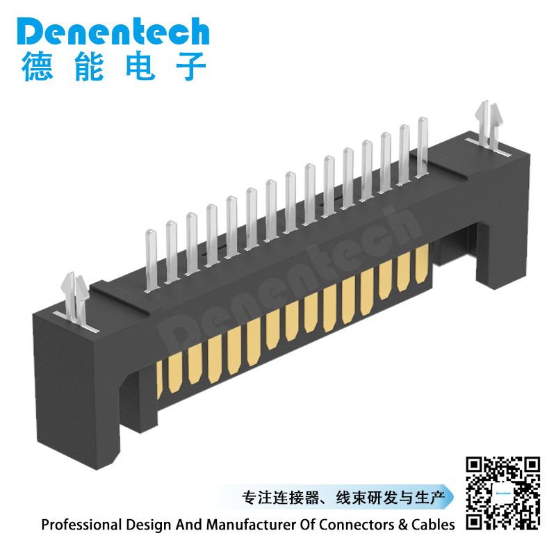 Denentech best selling SATA 15P Male Straight Dip With Harpoon sata connector