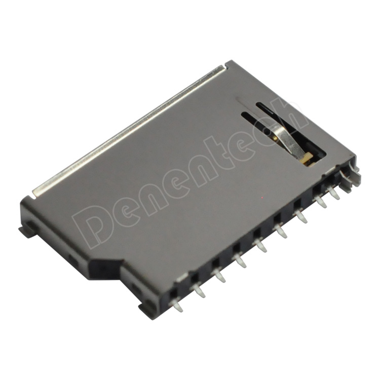 Denentech waterproof SD 3.0 short SMT card connector