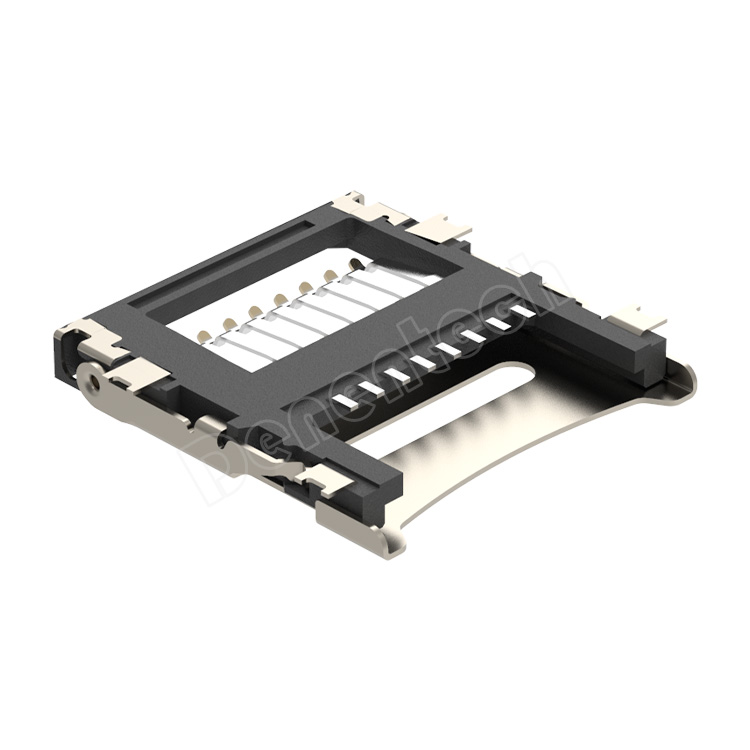 Denentech hot selling Micro SD3.0 T-flash Cover-lifting H1.8 Micro SD card connector