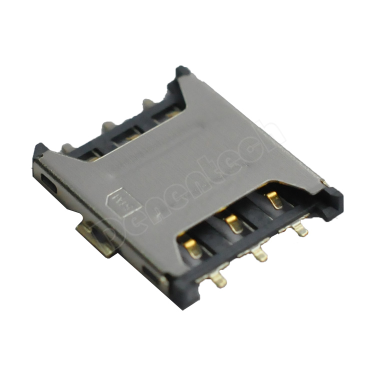 Denentech good quality factory directly NANO SIM H1.35NO-PUSH  card  connector 