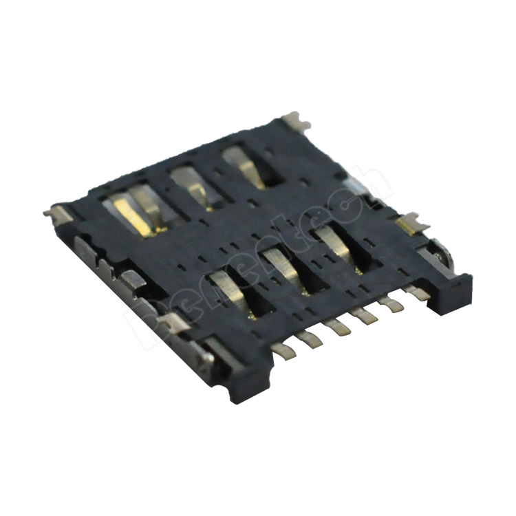 Denentech factory directly supply NanoSIM  H1.40 7P  card connector With switch