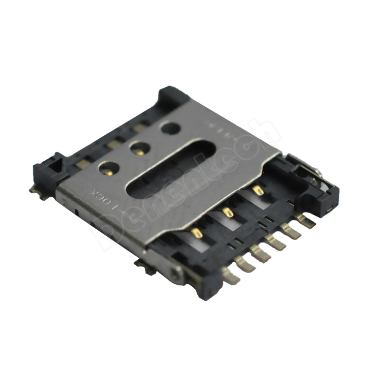 Denentech factory custom NANO SIM 6P H1.45  card connector  