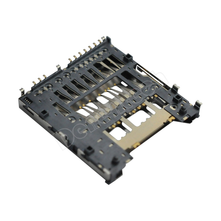 Denentech Manufacturer SD 7.0 upper H4.0 Push-Push sd card connector smt pcb sd card connector for pcb