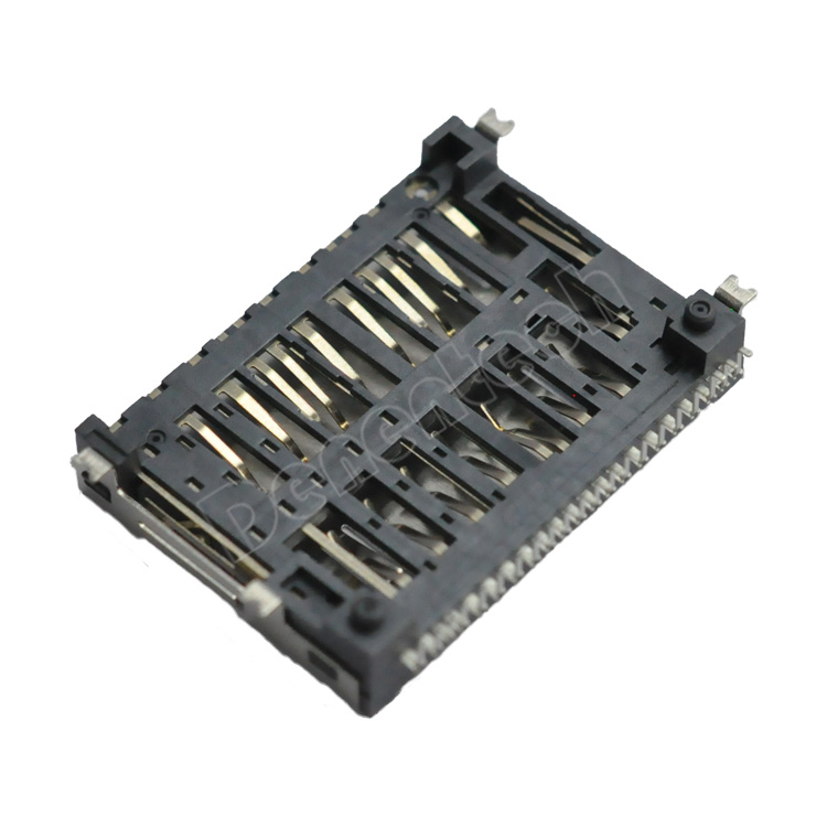 Denentech 连接器制造商SD 7.0 板上H5.0 Non-Push type 板上型H5.00mm SD卡座连接器
