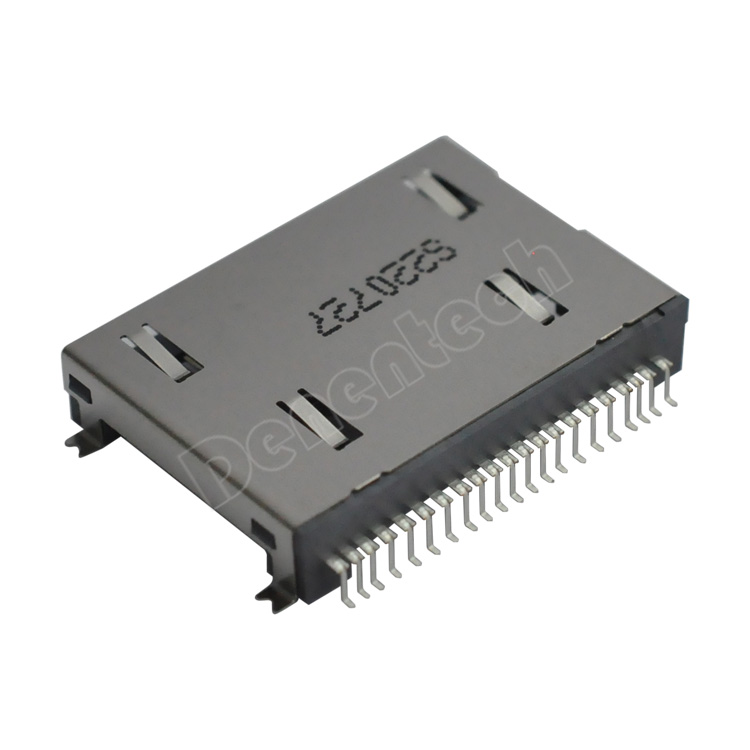 Denentech 连接器制造商SD 7.0 板上H5.0 Non-Push type 板上型H5.00mm SD卡座连接器