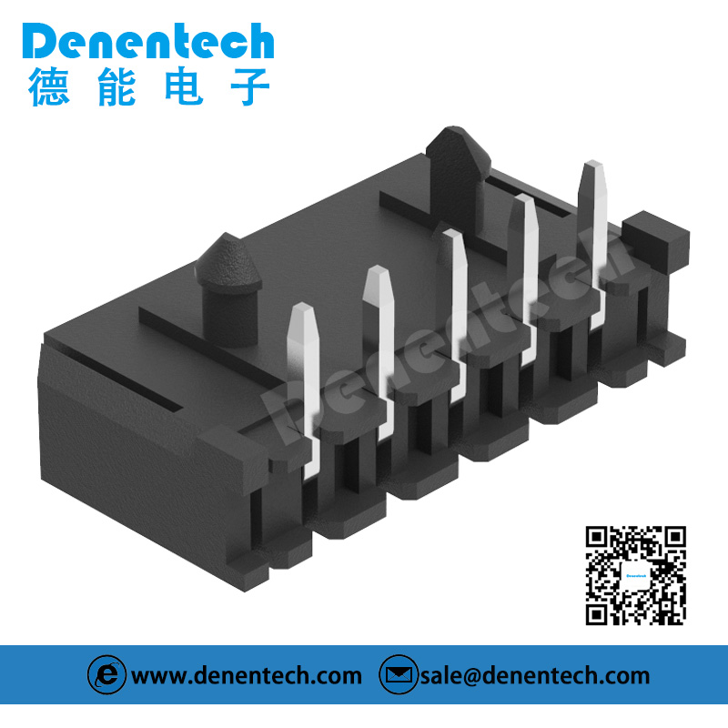 Denentech 单排90度DIP 3.00mm Wafer 胶壳端子 接插件 针座连接器
