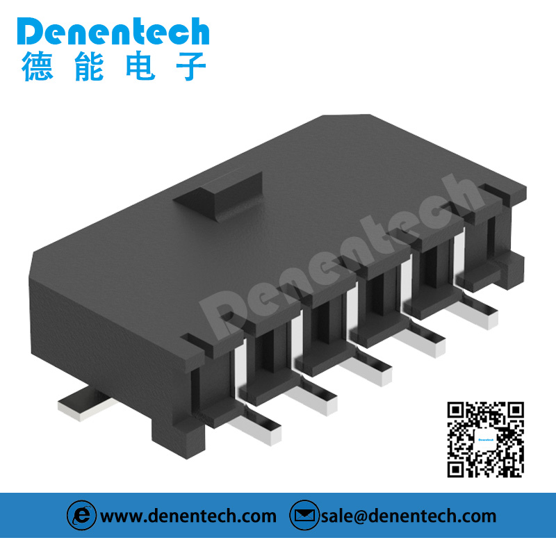 Denentech 单排90度SMT 3.00mm Wafer 胶壳端子 接插件 插板连接器