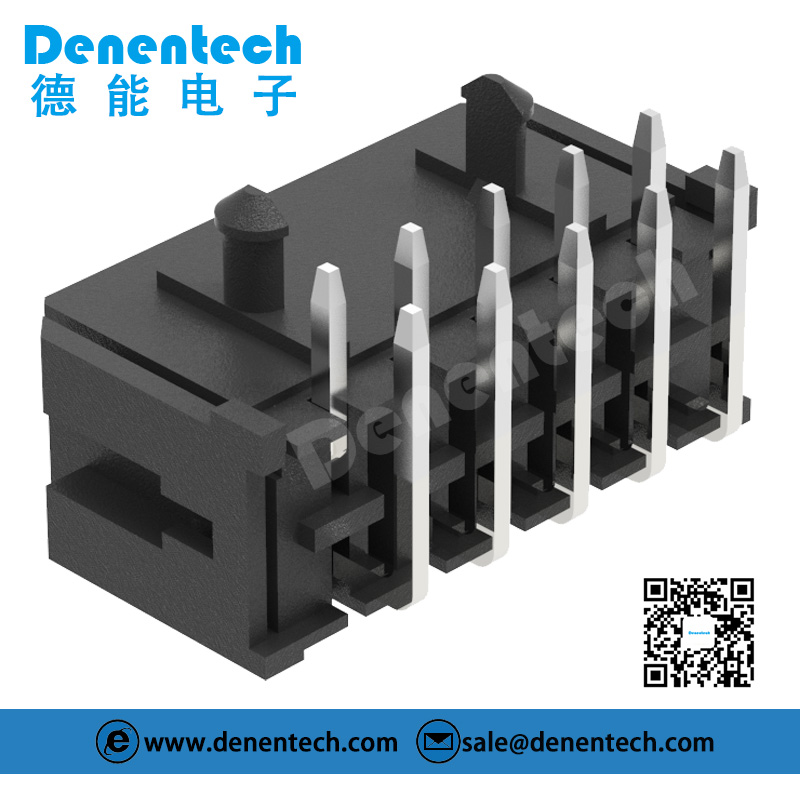 Denentech dual row right angle DIP 3.0mm Wire to-Board 4 pin wafer connector