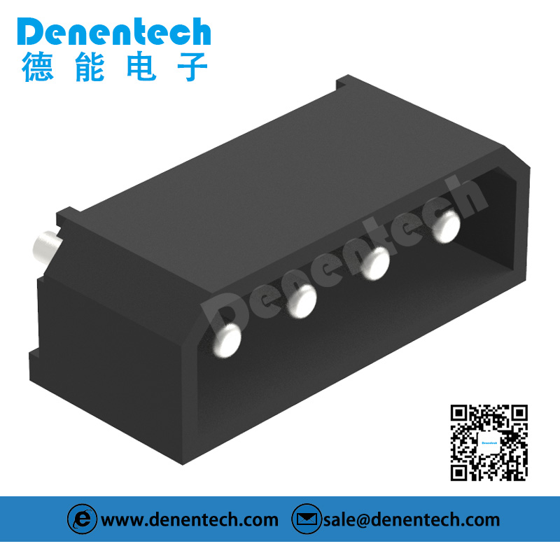 Denentech 大4P单排180度(实心针) 5.08mmWafer胶壳端子 接插件 插板连接器
