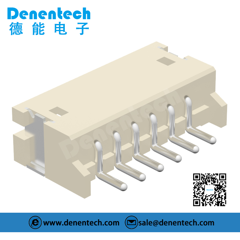 Denentech 1.5MM wafer WX H3.0MM single row right angle SMT 4pin wafer connector