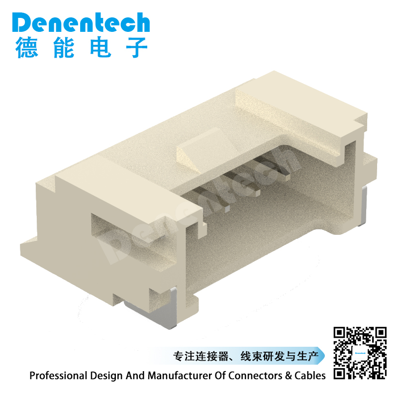 Denentech HY single row right angle SMT 2.0mm straight wafer connector with lock